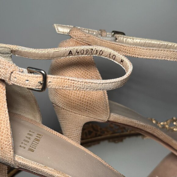 Stuart Weitzman Nunaked Heel Nappa Leather Ankle Strap Sandal wedding career 10 - Picture 3 of 10